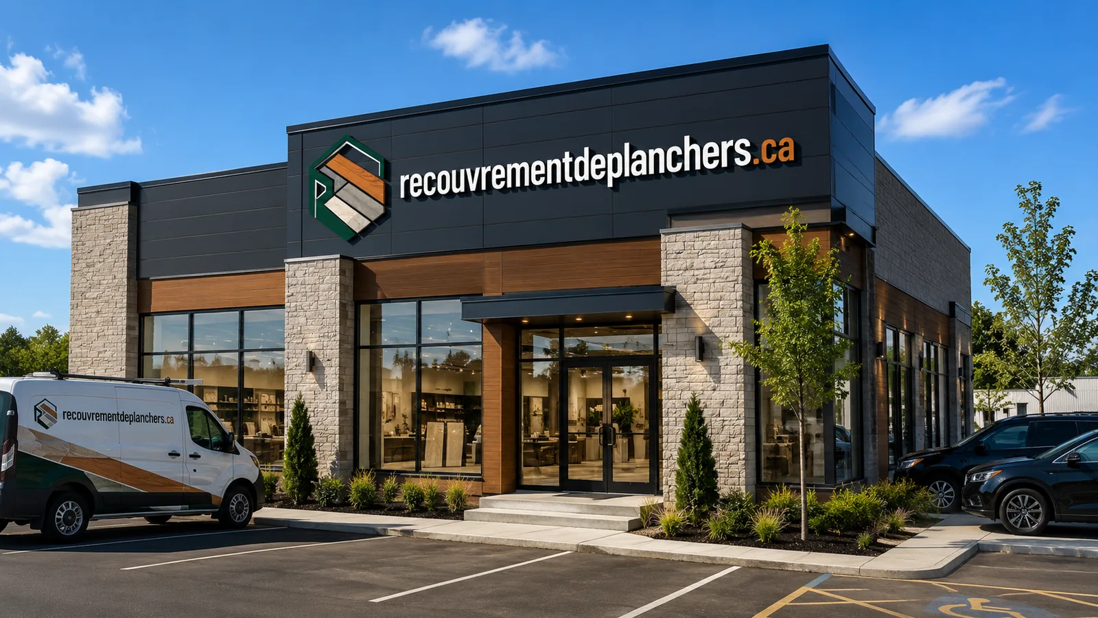 Façade d'un commerce de recouvrement de planchers